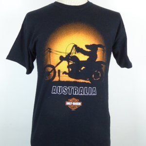 HARLEY DAVIDSON black kangaroo AUSTRALIA T SHIRT M